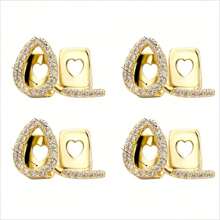 THATBOY 1PC/2PCS/4PCS/SET Hip Hop Rapper Fashion Personalized Jewelry Grillz Single Glossy Copper Simple Cool Grillz Gift For Men And Women - Multicolor - View 19