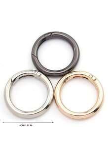 O-Ring untuk Tas Tangan dengan Pegas untuk Tas dan Kunci (Emas Muda, Perak, Hitam), Cocok untuk Wanita, Pria, Hadiah Natal, Hadiah Thanksgiving - MultiWarna - View 6