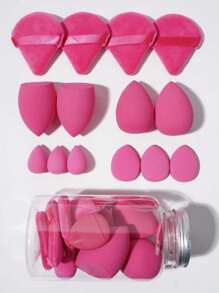 14-Piece Makeup Sponge Set Makeup Sponge Mixer 7 Powder Puffs 4 Makeup Sponges And 3 Finger-Wrapped Makeup Sponges For Liquid Foundation Powder Concealer And Cream.