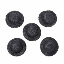 10 件装 5 厘米多色手工草帽迷你草帽适用于 DIY 工艺装饰配件、派对装饰