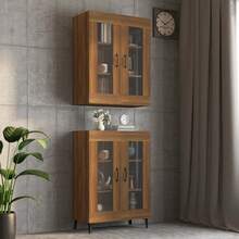 VidaXL Wall Cabinet Brown Oak Effect 69.5x34x90 Cm