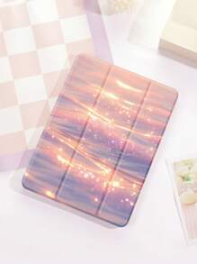 Pink Sheen Iridescent Sea Protective Case Compatible With IPad Air 4/5 10.9 Inch, IPad 7/8/9/10.2 Inch, IPad 10th Gen, Compatible With Kindle Paperwhite 12th Gen 2024, Kindle (11th Generation) 2022 Release, Compatible With Samsung Galaxy Tab S6 Lite 10.4 Inch, The Case Has Auto Sleep/Wake Function, Multiple Styles Of Covers Available.