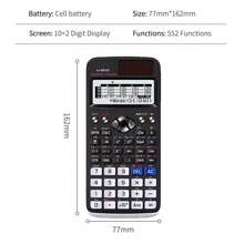 Calculadora científica multifuncional de 552 funciones especialmente diseñada para exámenes de estudiantes, empaque económico, apariencia de alta gama, artículos escolares, de vuelta a la escuela.