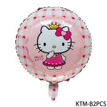 Sanrio Number Balloon Set,  Cute Birthday Package Decorations,  Cartoon Foil Balloon, Digital Printed Balloons,  Birthday Party Decor Balloon Set,  Pink Cute Theme Party Balloon Decoration Combo,  Room Wall Background Creative Decoration