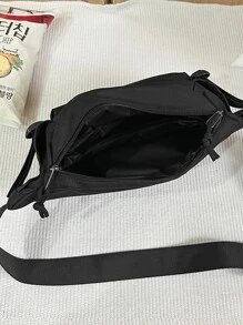 Solid-Color Nylon Casual Shoulder Bag, A Multi-Functional Men's Casual Bag. It Is Suitable For Use During Halloween And Christmas, As A College Travel Bag, And Can Be Used By Men As A Shoulder Bag. It Is Also An Excellent Choice For Gifts, Such As A Holiday Storage Bag, A Messenger Bag, A Shoulder Bag, A Rider Bag, Etc. Belts - Multicolor - View 8