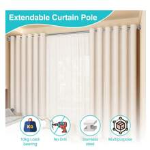 BriSunshine 110 bis 290 cm Teleskopstange Vorhangstange ohne Bohren, Spannstange Duschstange ohne Bohren für Fenster, Badezimmer, Schrank, Küche, Balkon, Tür, Edelstahl Heim- und Badezimmerdekoration, Herbstdekoration, Badezimmerzubehör, Rückkehr zur Schule