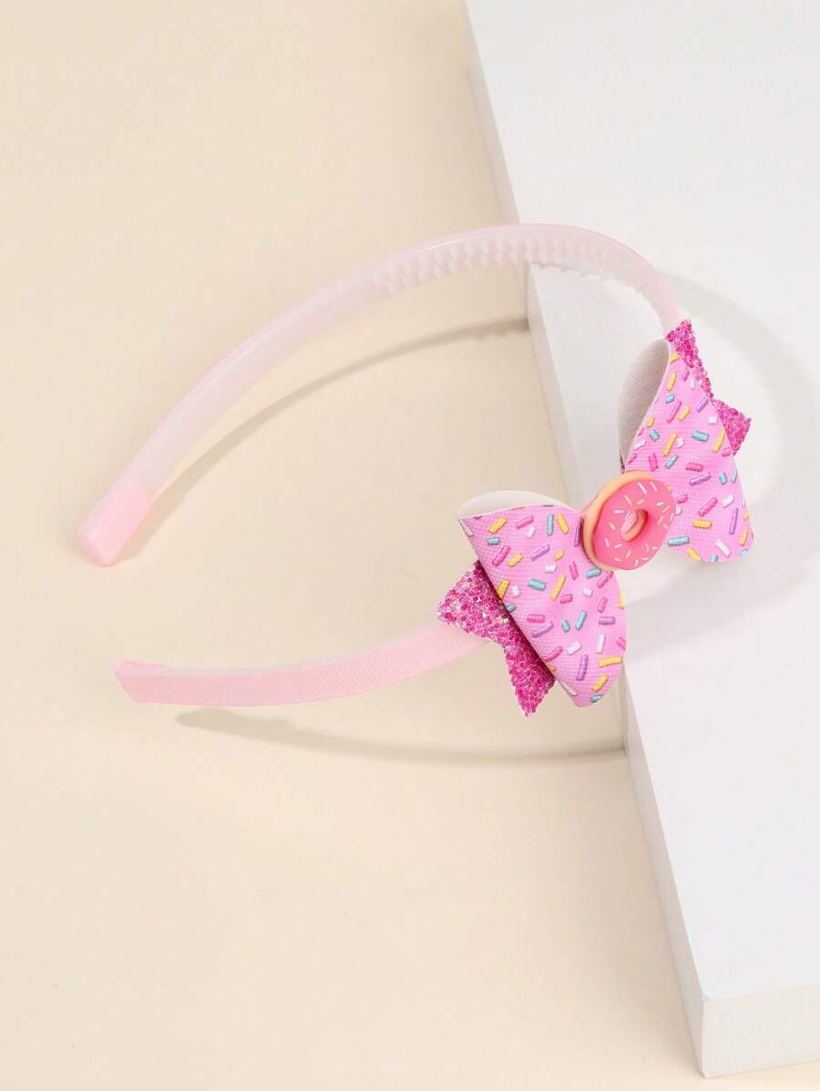 1 件糖果蝴蝶结发带，闪光甜甜圈蝴蝶结头带，甜美发饰，适合女孩最好的朋友派对礼物 - 發箍 - 查看 1