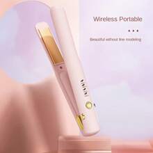 Portable Cordless Hair Straightener , With Ceramic Coating, Hot Comb Hair Straightener For Women, Lightweight & Mini, Type-C Charging Port For Travel Hair Straightener USB Rechargeable Hair Iron Straightener,2 In 1 Wireless Mini Portable USB Hair Straightener Curlinglron, Large-Capacity Lithium Battery Lasting Life, Party, Travel,Mini Wireless Charging Portable USB Clamp Bangs Curling AndStraightening Dual-Purpose Small Hair Straightener