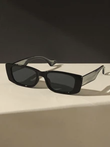1/2pcs Women Plastic Geometric Small Frame Classic Elegant Modern Simple Style Fashion Glasses For Street-Photography Tropical Beach Vacay Appointment Outfits Accessories Suitable For All Face Shapes For Summer Beach Vacation,Outdoor,Travel ,Back To School,Preppy Style,School Look