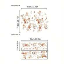 Bohemian Style Flower Wall Decals, Hotel Home Office Bedroom Living Room Study Room Removable Self-Adhesive Wall Stickers, PVC Gifts Birthday Graduation Room Decor Home Decor Wall Decor Bathroom Decor Bedroom Decor Room Decoration Stuff Living Room Decor House Decor Home Decor Living Room Wall Art Wall Paper Personalised Stickers