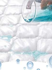 1 Piece Quilted Fitted Sheet, Waterproof, Breathable & Cooling, 30cm Deep Pocket, For Twin, Single & Queen Bed, Solid Color Mattress Protector, Soft, Dustproof & Machine Washable - Beige - View 5