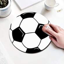 1 miếng lót chuột hoạt hình bóng đá & bóng bầu dục dễ thương, miếng lót chuột tròn để bàn văn phòng có đế cao su chống trượt, miếng lót chuột du lịch nhỏ gọn để làm việc, máy tính không dây, máy tính xách tay, phụ kiện văn phòng - Nhiều màu - Xem 9