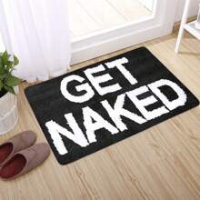Bathroom Rug,Funny Bath Mat Non Slip Absorbent Black Bath Rug Cute Bath Mats For Bathroom Floor And Shower Funny Bathroom Decor For Apartment Machine Washable,16" X 24" /20" X 32" - Đen và trắng - Xem 3