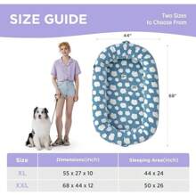 LESURE Donut Dog Bed, Cute Calming Bed For Small/Medium/Large Dogs & Cats, Camas Para Perros, Washable, Round Pet Bed, Anti-Slip Bottom, Pet Supplies