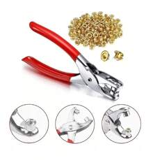 Alicate Furador Aplicador Fixador de Ilhós para Costura Patchwork com 100 ilhós incluso IMT
