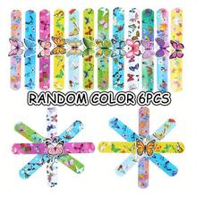 12pcs Colorful Resin Butterfly Bangle Bracelets, Vibrant Plastic Cracked Circle Bangle Bracelets With Butterfly Design, Suitable For Wedding, Bridal Shower, Birthday Party Decoration - No Power Required