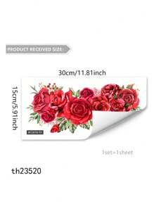 1 件浪漫红玫瑰花马桶贴 PVC 自粘浴室马桶盖贴红心玫瑰花马桶盖装饰贴花可移除防水浴室装饰马桶水箱贴纸卫生间墙壁艺术壁画乙烯基贴花用于家居装饰，春季装饰物品让您的家焕然一新 5.91 * 11.81 英寸/11.4 * 11.4 英寸浴室地毯地毯秋季装饰浴室配件 - 彩色 - 查看 4