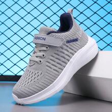 scarpi sportivi casual traspiranti in rete per ragazzi e ragazze, scarpe da running per grandi bambini con suola leggera e morbida, chiusura a strappo - comoda per uso all'aperto in primavera e autunno