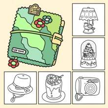 1Pc CoCo Cute &Groovy Coloring Book, A Coloring Book Specifically Designed For Adults And Teens And Students, A Simple Yet Bold Design Drawing Book To Relax The Mood, Exercise Concentration And Color Perception