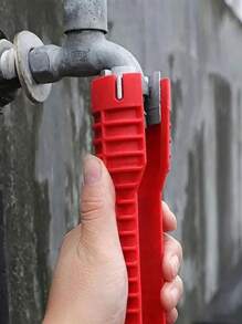 Herramienta de reparación de grifos 5 en 1 con llave de grifo, antideslizante, para instalación de tuberías en cocina y baño