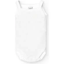 Babidu Body pour bébé avec fines bretelles, motif cœurs ajourés, 100% coton fabriqué en Espagne par Babidu | Body de haute qualité pour enfants, doux et respirant