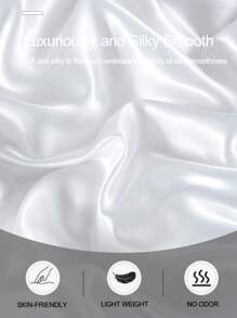 两件套丝滑缎面枕套，柔软透气，抗皱，呵护秀发和肌肤，提升睡眠质量。仅含枕套，不含枕芯，奢华缎面材质，极致柔软透气，可机洗。是馈赠亲友和旅行的理想之选。信封式开口，凉爽舒适，奢华寝具枕套，超柔软酒店枕套，适用于标准双人床、大号双人床和特大号双人床。 - 白色 - 查看 7