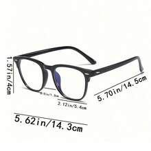 3/2/1 Pair Of Children's Fashionable Transparent Decorative Glasses, Square Round Frame, Retro And Simple, Photo Decorative Glasses, Suitable For Boys And Girls (With Glasses Case) - 彩色 - 查看 9