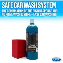 Optimum ONR Microfiber Car Drying Towel And BRS - Big Red Sponge Car Cleaning Kit 32 Oz. No Rinse Car Drying Towel And Car Wash Sponge For Detailing Cars Trucks Motorcycles And More - ONR,海綿和毛巾 - 查看 2