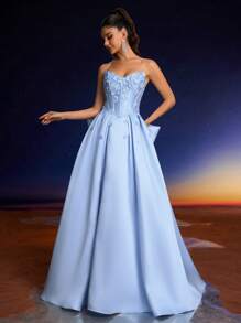 Anymoon Damen Abendkleid für festliche Anlässe, geeignet für Formalanlässe wie Abschlussball, Heimkehrfest und Hochzeitsfeste, Partykleid, Hochzeitsgast Kleid, Abendkleid