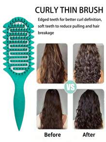 Lightweight Curly Hair Brush – Vent Design For Fast Drying, Curl Defining & Gentle Styling, Great For Summer, Travel & Everyday Use