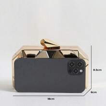 Bolsa de festa clutch Metal feminina casamento Formatura alça corrente transversal Carteira De Mão