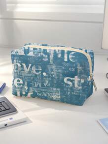 1pc Strawberry Pattern Printed Cosmetic Bag, Portable Makeup Organizer, Multi-Functional Storage Pouch, Travel Toiletry Bag, For Small Items, Travel Storage, For Home, Gifts, Vacation And Holidays, Suitable For Teenagers, School Supplies, Cosmetics And Toiletries Storage, Organizer Bag, Room Decor - Multicolor - View 7