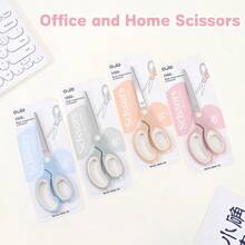 剪刀式办公用家用剪刀小型便携不锈钢剪纸刀儿童厨房手工刀拆卸快速刘海工业学生线头剪纸裁缝剪渔 - 彩色 - 查看 11