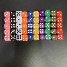 Easytoday 100pcs/Set 16mm/0.63inch 10 Colors Acrylic Dot Dice, Perfect For Board Games, Parties, Entertainment, Bars - Multicolor - View 3