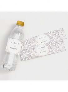 30 Custom Water Bottle Label Stickers, Self-Adhesive Candy Wrappers, Bridal Shower Decorations, Personalized Text, Vacation Vibes, Wedding Essentials, Cozy Atmosphere, Home Decor, Custom Wedding Crafts. - Multicolor - View 3