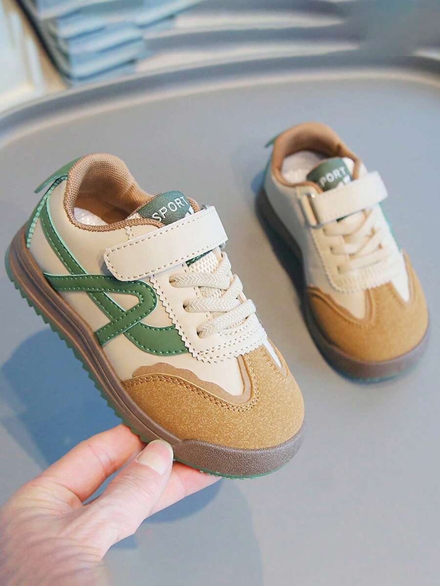 1 Pair Kids German Training Shoes, New Fall Style Boys Shoes Soft Sole Toddler Casual Sneakers, Girls Skate Shoes Versatile