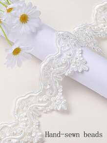 蕾丝边，91.44厘米长，C款 - 白色 - 查看 2