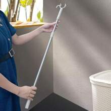 1pc Retractable Clothes Hanger Rod, Household Garment Lifter Pole Clothes Drying Rack Extended Clothesline Mother's Day Flowers, Personalized Gifts For Mom, Last Minute Gifts, Mother's Day Ideas, Mothering Sunday Gifts, Handmade Cards For Mum, Best Mother's Day Gifts Under $50 - White - View 5