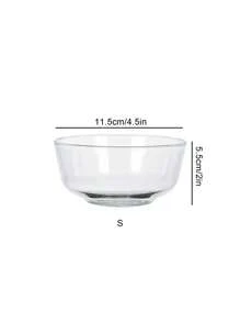 3pcs/Set Thick Glass Bowls, Includes Small, Medium And Large Size, Versatile For Fruits, Salads, Soups, Noodles, Oatmeal, Microwavable Transparent Glass Bowls