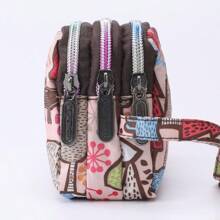 女士三层长款手拿包，女士大容量钥匙包，休闲手机包，女士夏季钱包 - 彩色 - 查看 2