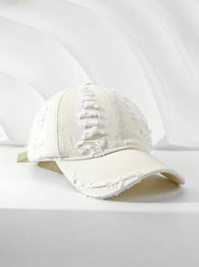 1pc Unisex Distressed Ombre Color Retro Casual Fashion Couple Cap - Multicolor - View 17