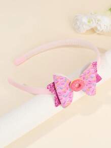 1 件糖果蝴蝶结发带，闪光甜甜圈蝴蝶结头带，甜美发饰，适合女孩最好的朋友派对礼物 - 發箍 - 查看 3