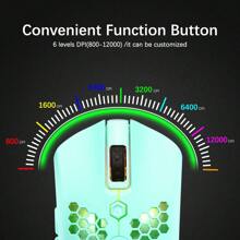 ZIYOU LANG Wired Gaming Keyboard And Mouse Combo,Blue LED Backlit Mechanical Keyboard,12K DPI RGB Ultralight Gaming Mouse,Gaming Mouse Pad For PC Gamer(Macaron Green) - 白色青軸藍光 - 查看 5