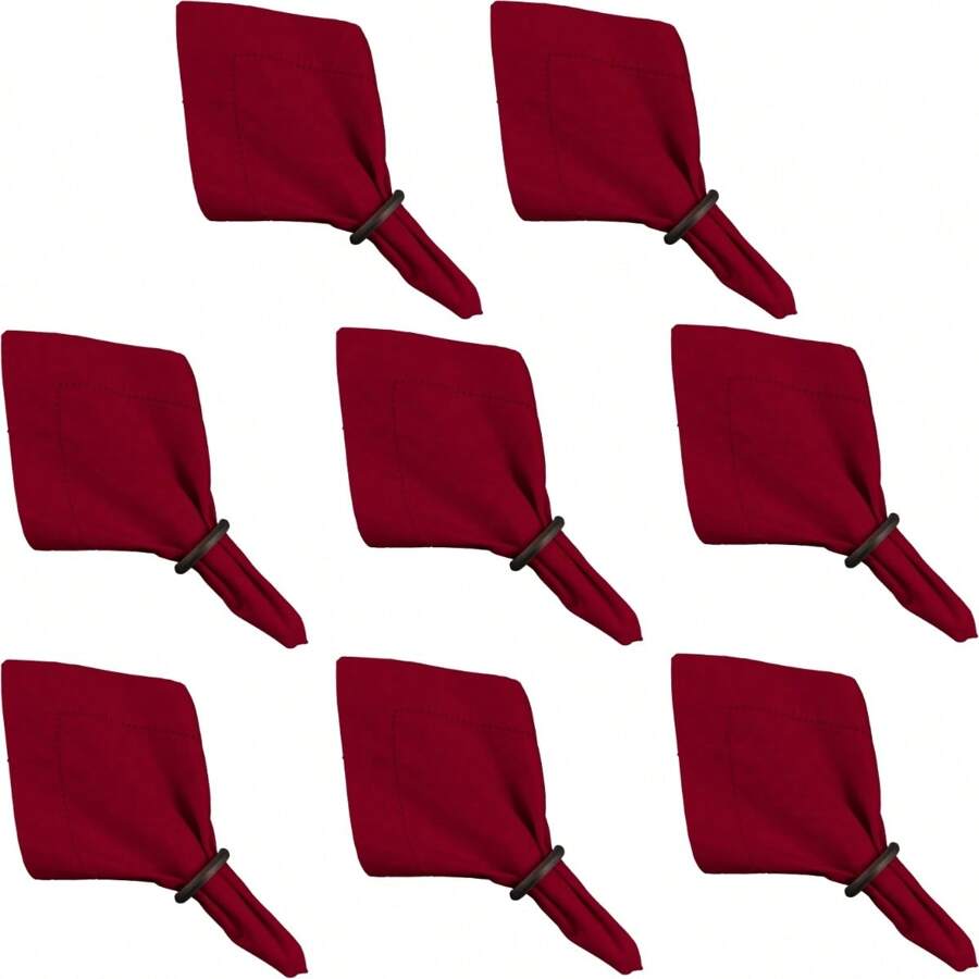 Guardanapo de Tecido Ponto Ajour para Mesa Posta 100% Algodão 40x40cm - Vinho - Visão 1