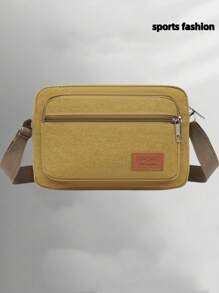 Men's Fashion Casual Sling Shoulder Bag, College Student Crossbody Backpack Sling Bag - Khaki - View 1