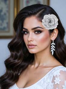 2pcs Women's Middle Eastern Festival Gold, Silver, Green, Orange, Pink, Blue Rose Flower Hair Clips, Casual Bohemian Hawaii Beach Party Elegant Halloween Christmas Accessories, Festival Outfits For Women, Girly, Christmas, Hair Accessories, Valentines Accessories, Head Accessories, Hairpin,Summer,Holiday,Travel - Multicolor - View 11