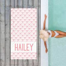 1pc Personalized Name Microfiber Beach Towel, Super Soft Quick-Dry Knit Fabric, Contemporary Printed Bow Pattern, 250gsm Oblong Shape For Travel, Camping, Pool & Beach,Suitable For Mother's Day Gifts,Multi-Functional,Ornamental,Letter,Stylish,Modern,Colorful,Cute,Adorable,Casual,Soft,Custom,Personalised,Unique,Customized,Baby Gifts,Ideal Gifts For Him,Ideal Gifts For Her,Son,Daughter - Multicolor - View 18