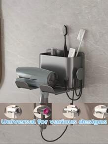 1pc Hair Dryer Holder Wall Mounted Dryer Cradle Straightener Stand Hairdryer Organizer Toilet Blower Holder Shelf Bathroom Shelves