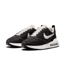 Nike Air Max Dawn Retro Canvas Low-Top Casual Running Shoes, Men, Black - Black - View 1