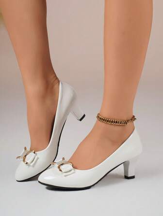 Zapatos de tacón alto de Primavera-Verano 2025 para mujer, elegantes y con tacón de aguja, con decoración de mariposa de cristal rhinestone, adecuados para vestido, pantalones casuales, disponibles en colores negro, blanco, rojo, beige, unicolor, zapatos formales de cristal, tacones femeninos con diseño slip-on